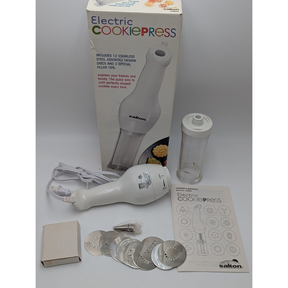 Salton Electric Cookie Press‎ CKM25 COMPLETE Great Shape